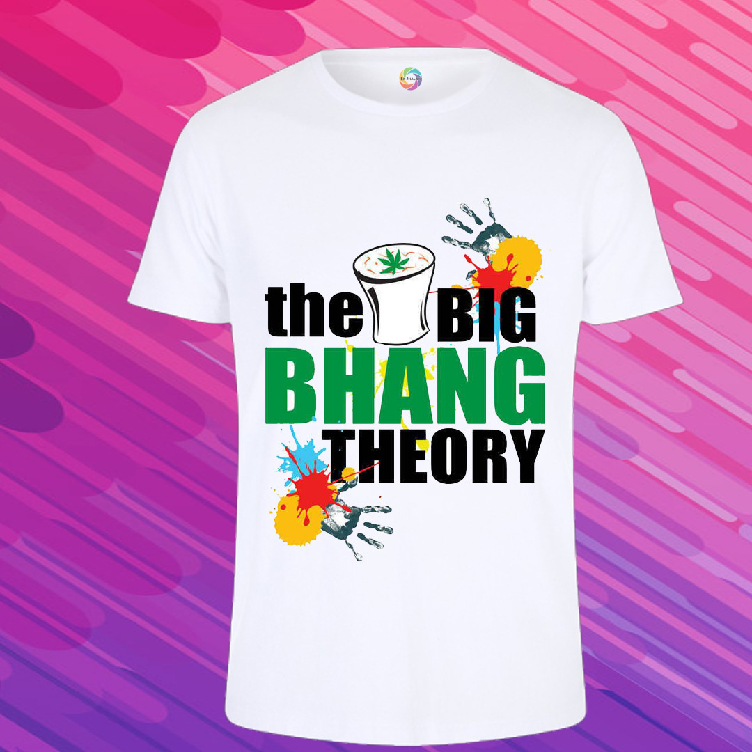 Holi Special Polyester Printed T-Shirt